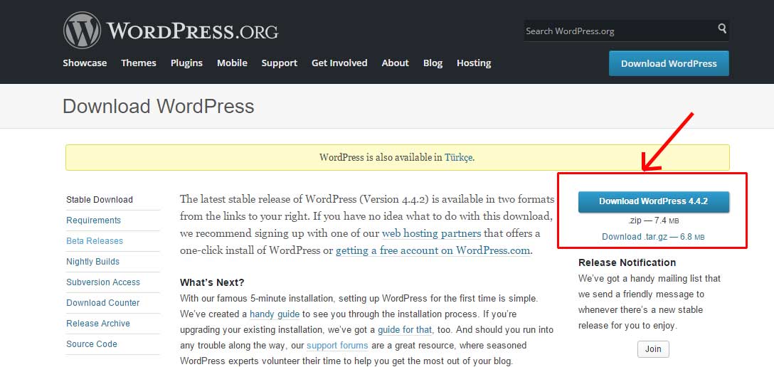 Wordpress Kurulumu
