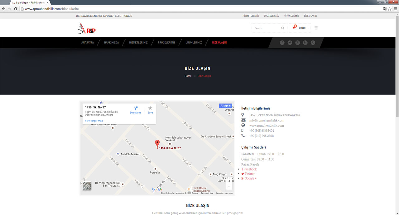 Daykon Mühendislik Web Sitesi